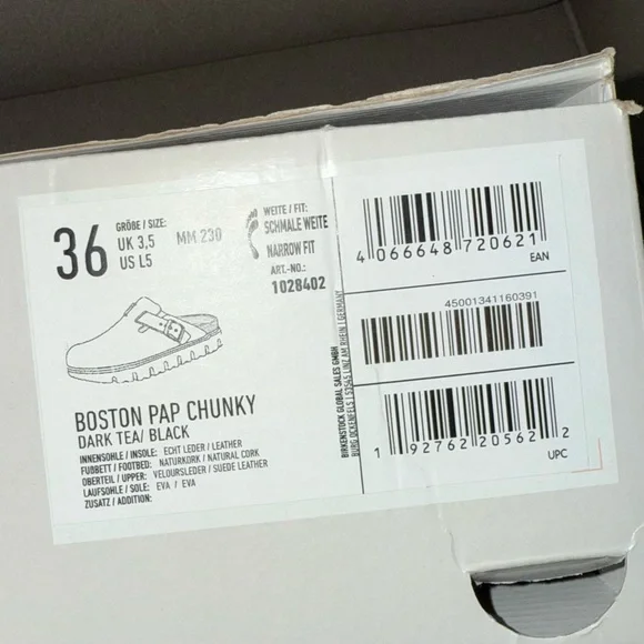 Birkenstock Papillio Boston Chunky Suede Leather in Dark Tea/ Black - Picture 12 of 12